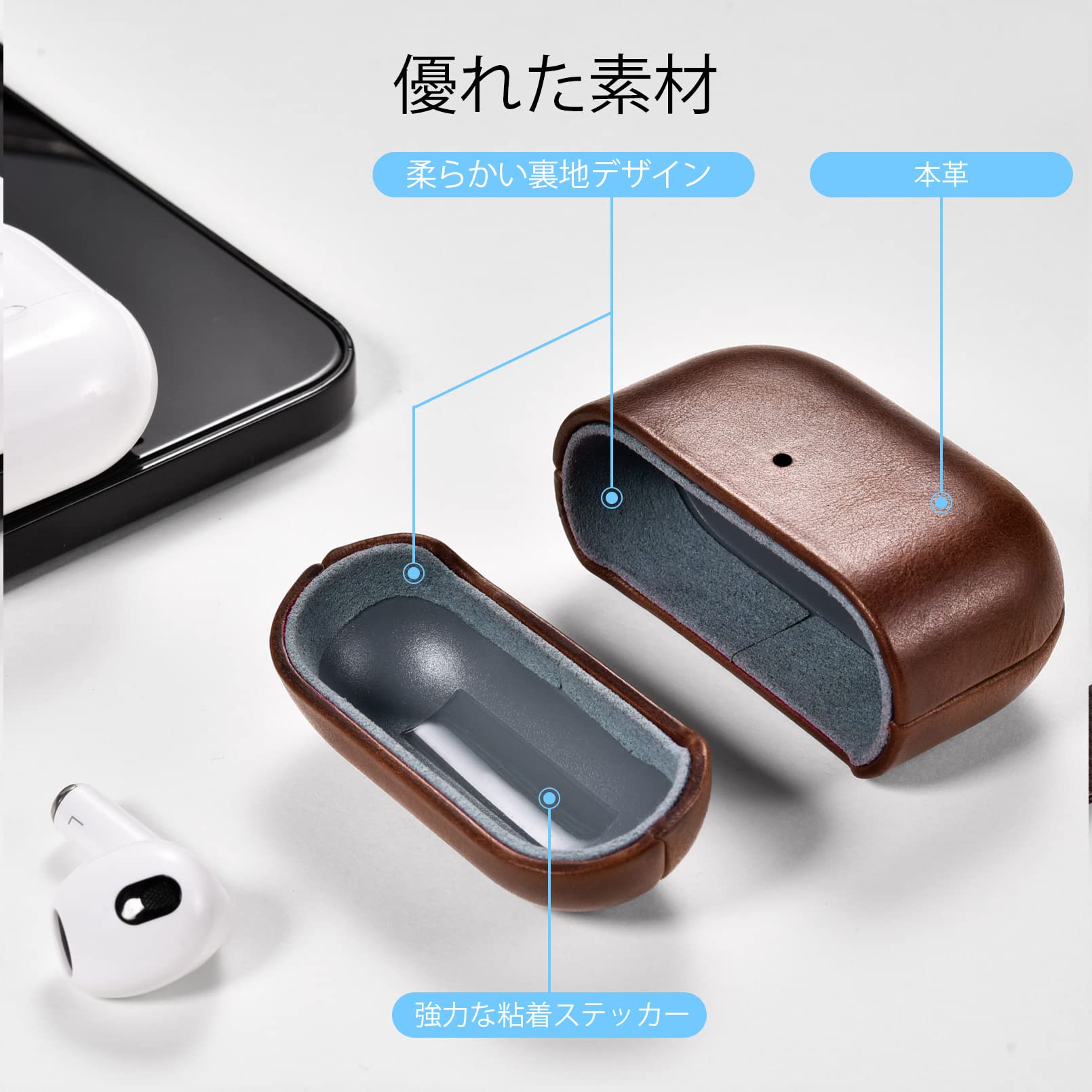 AirPods 第3世代 本体・充電ケース 外箱・本革ケース付き AirPods 第3世代 本体・充電ケース 外箱・本革ケース付き